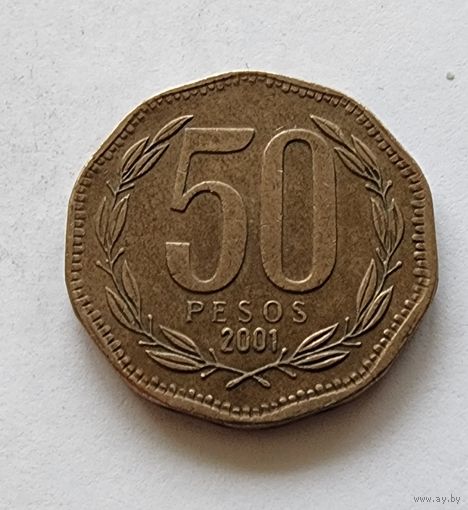 Чили 50 песо, 2001