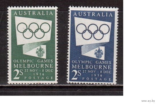 Австралия-1954-1955 (Мих.250,259) , ** , Спорт, ОИ-1956