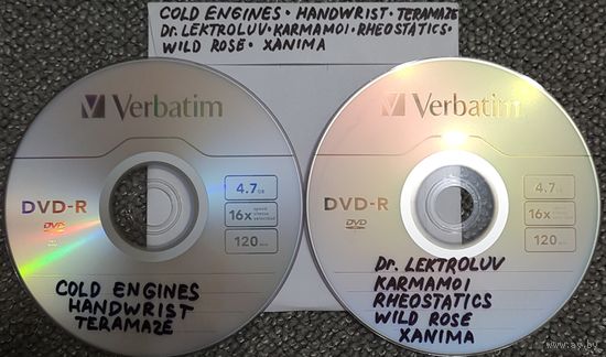 DVD MP3 дискография - COLD ENGINES, HANDWRIST, TERAMAZE, Dr. LECTROLUV, KARMAMOI, RHEOSTATICS, WILD ROSE, XANIMA - 2 DVD