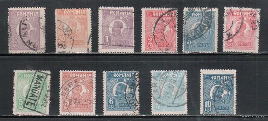 Румыния-1920-1927, (Мих.269-)  гаш.  , Стандарт, Король Карл I, 11 марок