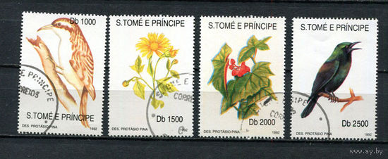 Сан Томе и Принсипи - 1992 - Фауна и флора - [Mi. 1330-1333] - полная серия - 4 марки. Гашеные.  (Лот 30BJ)