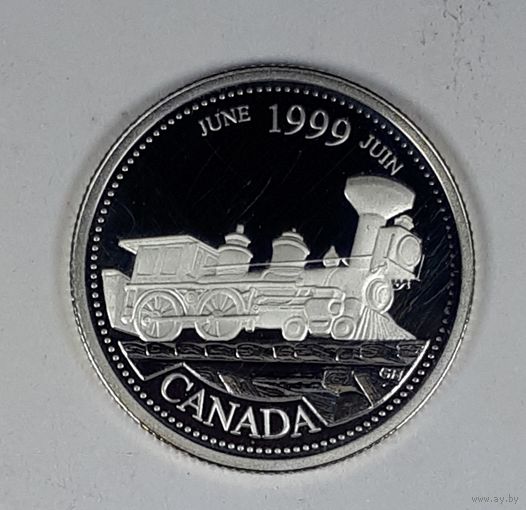 Канада 25 центов 1999 Миллениум - Июнь 1999, От побережья до побережья