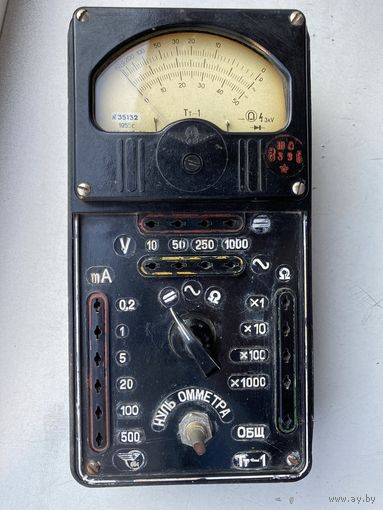 Тестер ТТ-1 комбинированный измерительный прибор ( омметр авометр) 1955 г. СССР некомплект