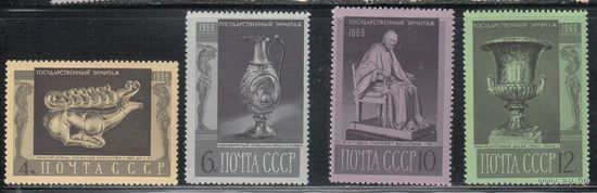СССР-1966, (Заг.3362-), **  , Искусство Эрмитажа, 4 марки