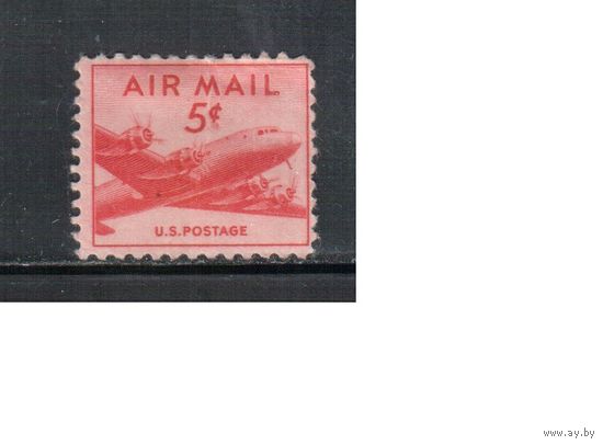 США-1947, (Мих.552), *  , Авиапочта, Самолет "Дуглас" (1)