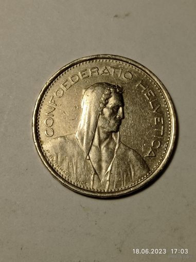 Швейцария 5  франков 1974 года .