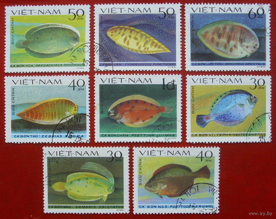 Вьетнам. Рыбы. ( 8 марок ) 1982 года. 5-3.