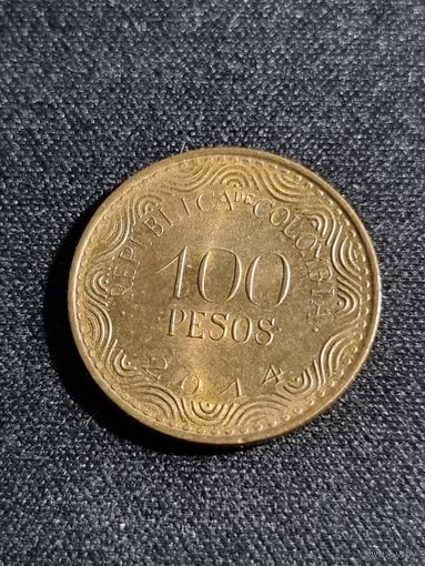 Колумбия 100 песо 2014   (ФЛОРА эспелетия)