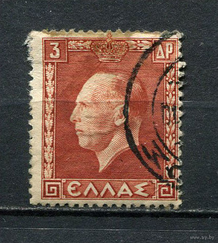 Греция - 1937 - Король Георг II 3Dr - [Mi.391] - 1 марка. Гашеная.  (Лот 32Ei)-T5P19