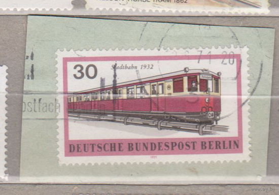 Железная дорога Поезда Германия Берлин 1971 год лот 1019 ВЫРЕЗКА