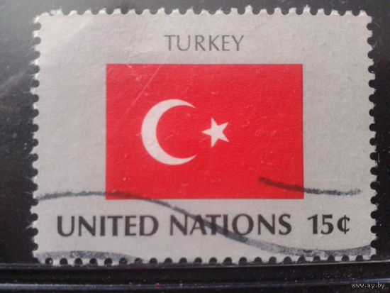 ООН Нью-Йорк 1980 Флаг Турции