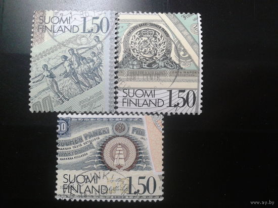Финляндия 1985 100 лет бумажные деньги в Финляндии