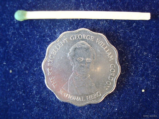 Монета 10 долларов, Ямайка, 2005 г.