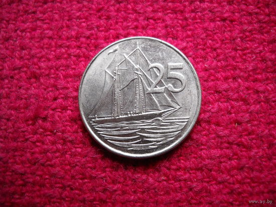 Каймановы острова 25 центов 2002 г.