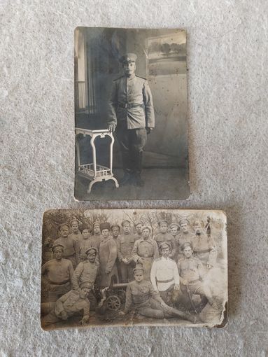 Два оригинальных старинных фото военнослужащиж РИА одним лотом. Российская империя, ПМВ, 1914-1918 годы.