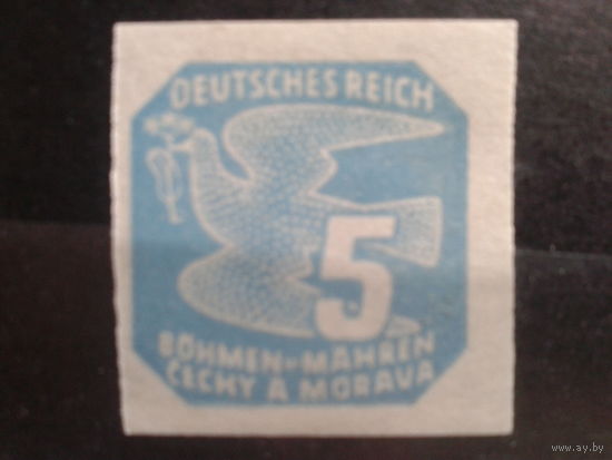 Богемия и Моравия 1943 Газетная марка 5г