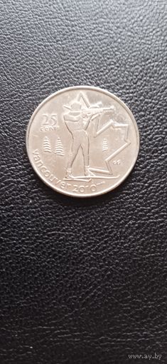Канада 25 центов 2007 г. XXI зимние олимпийские игры Ванкувер 2010-биатлон