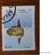 Куба 1981 Рыбы . Фауна Обитатели морей гаш