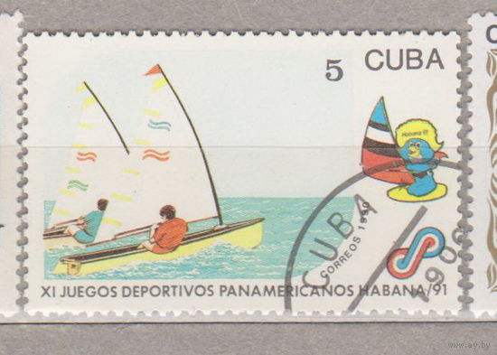Флот Корабли Транспорт Парусный спорт 11-е Панамериканские игры - Гавана, 1991 Куба  1990  год  лот 1083