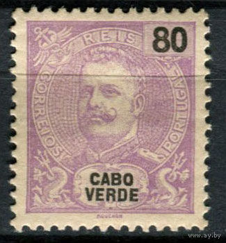 Португальские колонии - Кабо-Верде - 1898/1901 - Король Карлуш I 80R - [Mi.45] - 1 марка. MH.  (Лот 103AN)
