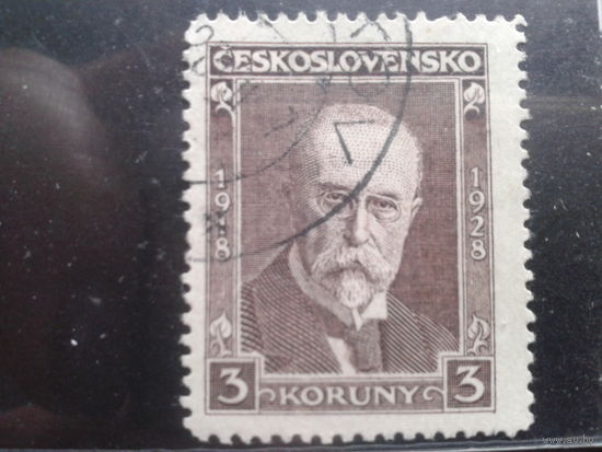 Чехословакия 1928 Президент Масарик 3 кроны