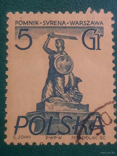 Польша. Памятник Syrena в Варшаве
