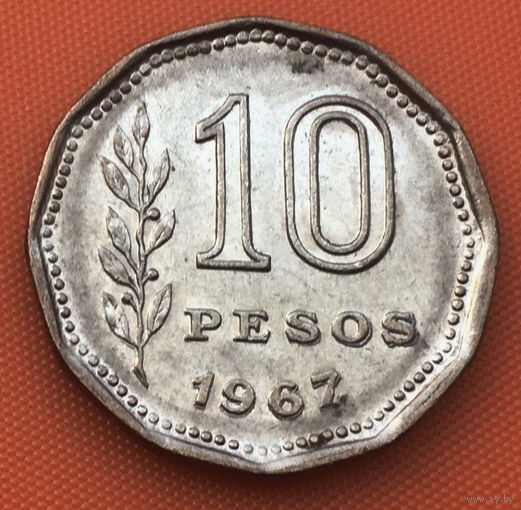 69-10 Аргентина, 10 песо 1967 г.