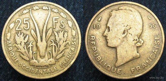 W: Западная Африка 25 франков 1956 (746)