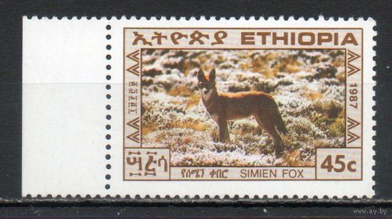 Стандартный выпуск Лиса Эфиопия 1987 год 1 марка
