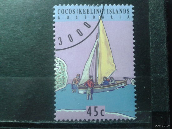 Кокосовые о-ва 1994 парусная лодка