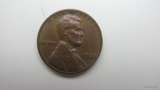 США 1 цент 1968 г.