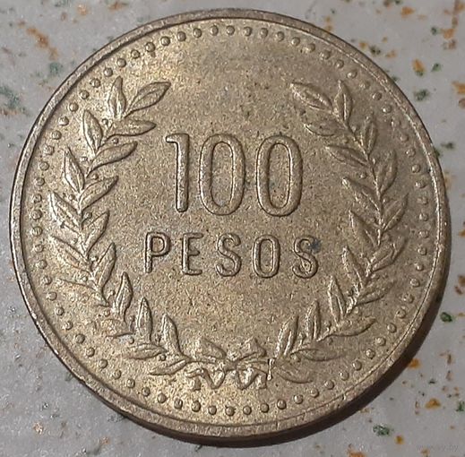 Колумбия 100 песо, 1994 Маленькие цифры номинала (1-4-57)