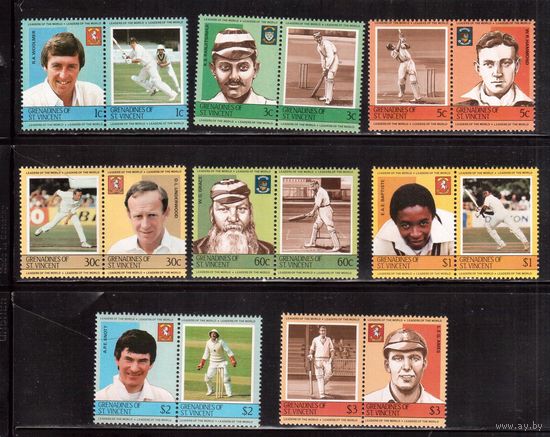 Сент Винсент и Гренадины-1984,(Мих.304-319)  ** , Спорт, Крикет ,(полная серия)