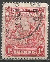 Барбадос. Аллегория. Новые колониальные марки. 1925г. Mi#136.