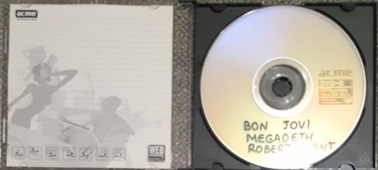 DVD MP3 BON JOVI & Solo Projects, MEGADETH, Robert PLANT - 1 DVD