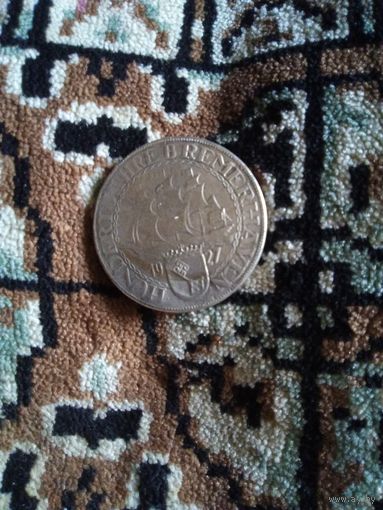 Монета 1927 года парусник