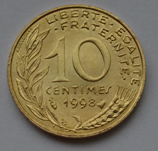 Франция, 10 сантимов 1998 г.