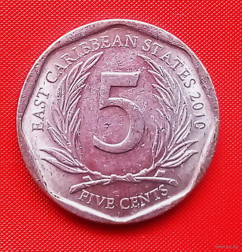 39-21 Восточные Карибы, 5 центов 2010 г.