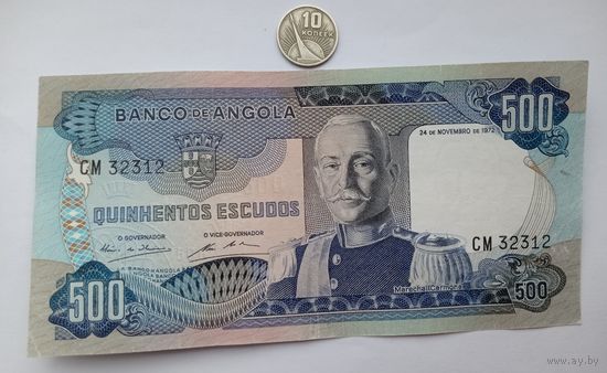 Werty71 Ангола 500 эскудо 1972 банкнота