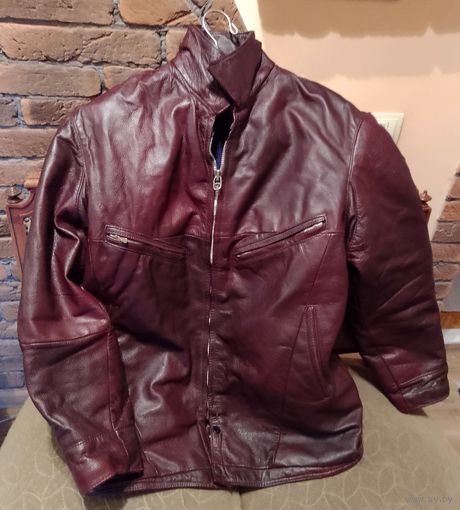 Куртка лётчика пилота ВВС СССР зимняя тёплая, натуральная кожа