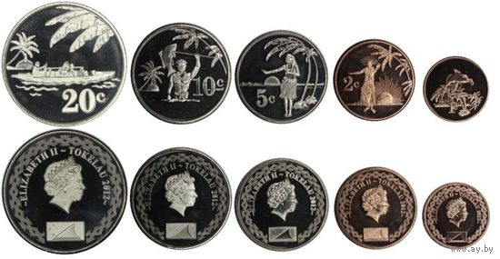 Токелау НАБОР 5 монет 2012 PROOF