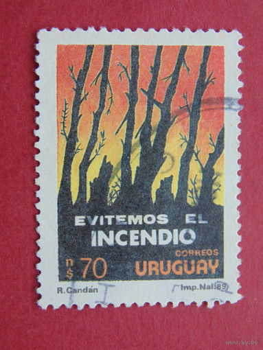 Уругвай 1989г. Защита природы.