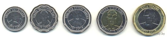 Сьерра-Леоне. Комплект монет 2022 г. (1, 5, 10, 25, 50 центов).