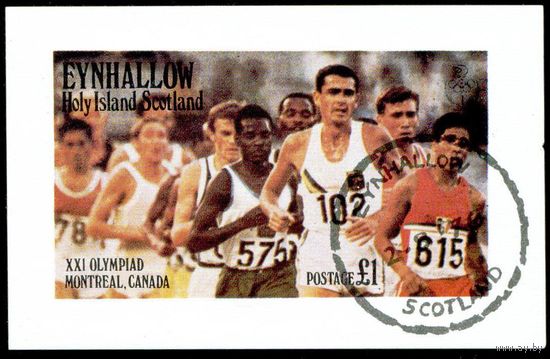 Олимпийские игры Шотландия 1976 год блок из 1 беззубцовой марки