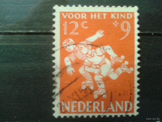 Нидерланды 1958 Детские игры, катание на роликах