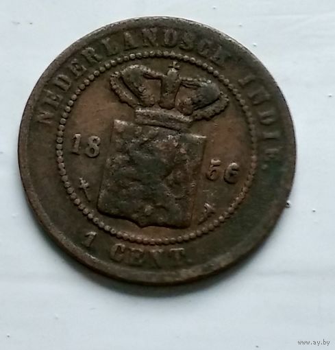Голландская Ост-Индия 1 цент, 1856 2-8-7