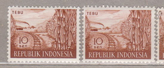 Железная дорога Поезда  флора Индонезия 1960 год год  лот  1084 ЧИСТАЯ цена за 1 марку на выбор РАЗНЫЕ ОТТЕНКИ