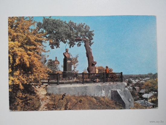 Чернигов. Памятник Коцюбинскому на Болдиной горе. Шамшин К. 1967 год. Чистая #0059-V1P30