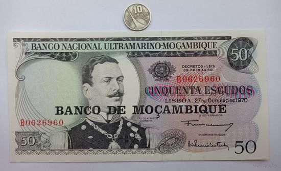 Werty71 Мозамбик 50 эскудо 1970 UNC банкнота