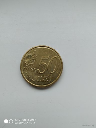 50 евроцентов Люксембург, 2010 год из обращения